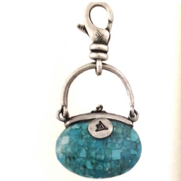 Silpada Sterling Silver Turquoise Trendsetter Purse Charm C2606 - Picture 2 of 8